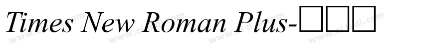 Times New Roman Plus字体转换